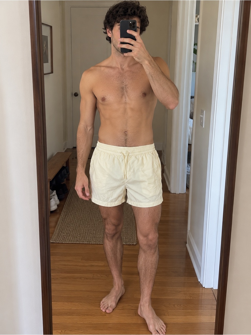 Zara Pale Yellow Swim Trunks men’s size L